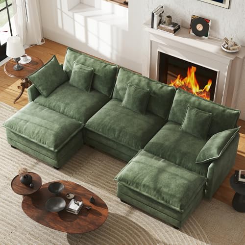 WorthFurni 111.4" Modular Sectional Sofa